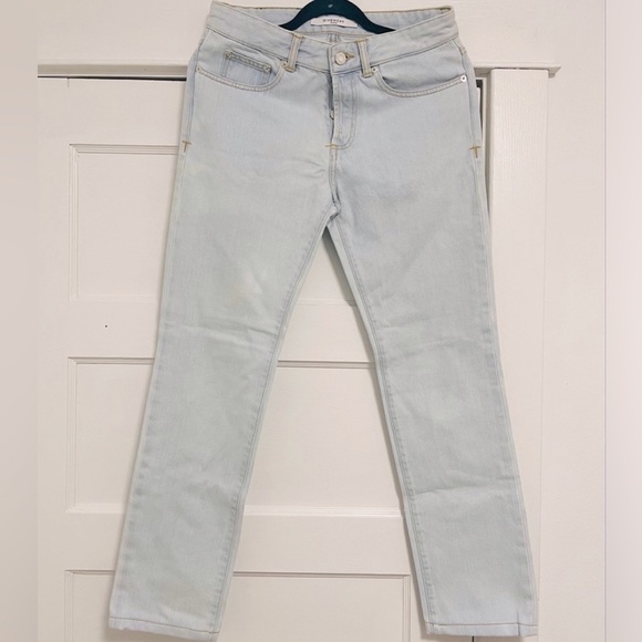 EUC Men’s Size 29 Givenchy Slim-Fit Jeans With Signature Black Stars Light Blue - Picture 5 of 12